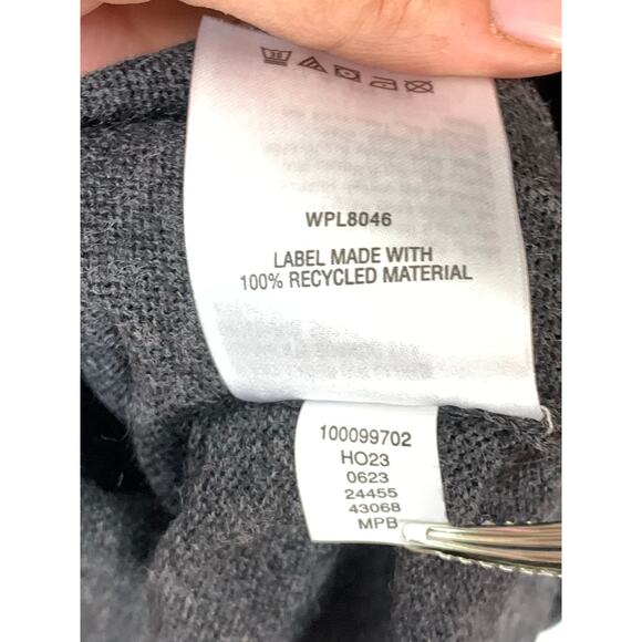 Club Room Charcoal Grey Quarter Zip Merino Wool Blend Sweater Size XXL NWT - Picture 8 of 8